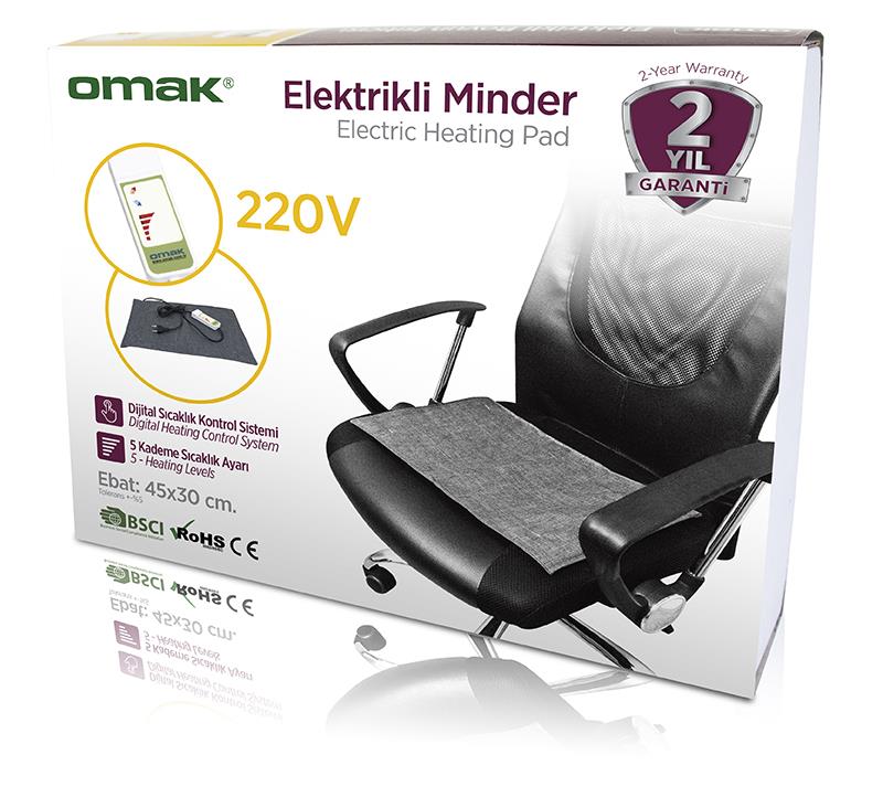 OMAK Dijital Kumandalı Elektrikli Isıtmalı Minder 220V