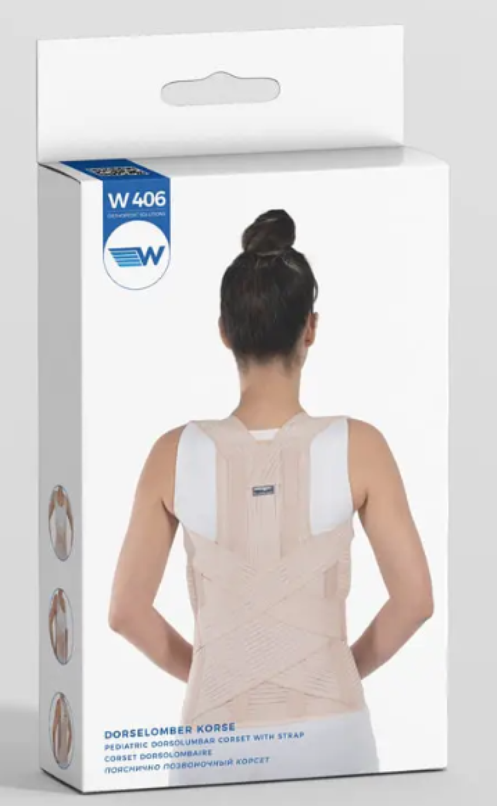 Wingmed W406 Çelik Balenli Dorselomber Korse – Sırt ve Bel Destekli Postür Düzenleyici